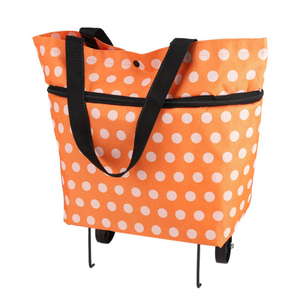 Oxford Cloth Materiale Sammenleggbar Dual Purpose Wheel Rolling Shopping Bag