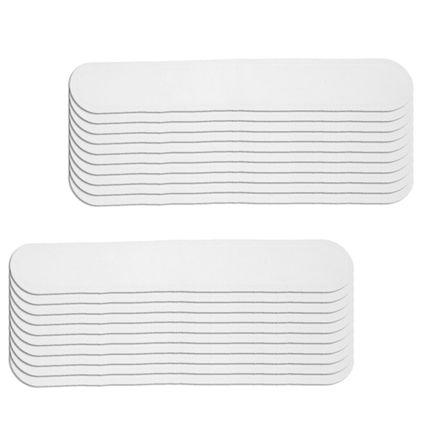 20 st Krage Svett Pads Engångs Hatt Krage Svettfläckar Självhäftande Nackfoder Pads (Vit)