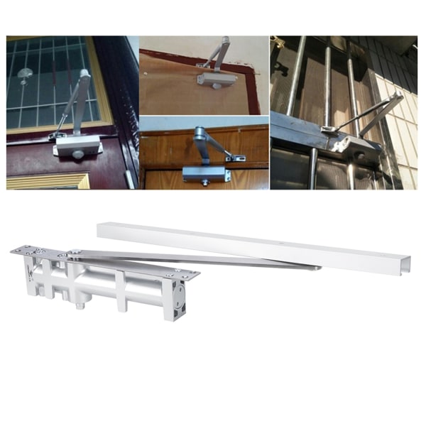 Automatisk positionering av aluminium Dold hydraulisk buffertdörrstängare 80KG Hårdvarubeslag