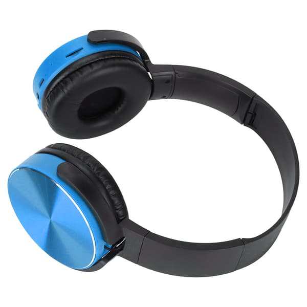 450BT Bluetooth-hodesett Subwoofer Justerbart Multifunksjonelt Trådløst Kort Gaming-hodesett for Spill Blå