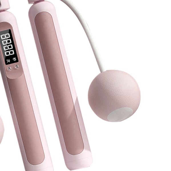 Hopprep med räknare Uppladdningsbar sladdlös viktad smart hopprep för konditionsträning inomhus utomhus rosa