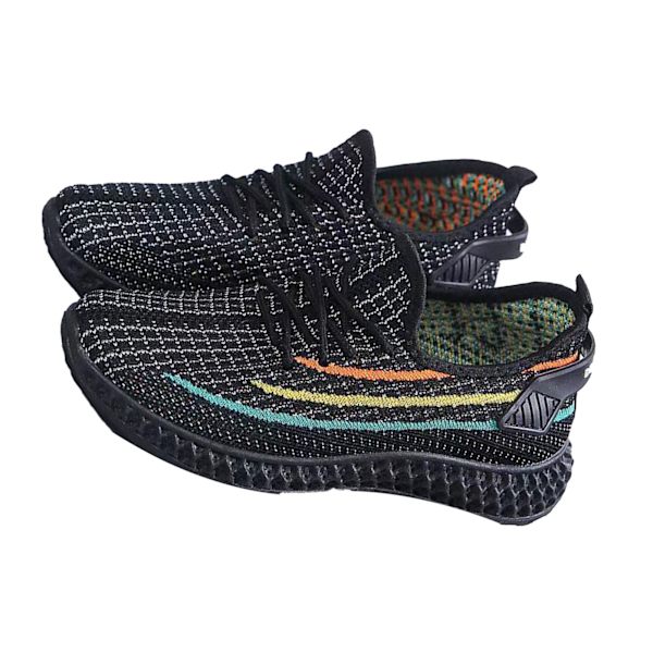 Sneaker 39 Koko Hengittävä Mesh Pehmeä Mukava Helppo Yhdistää Kävelykengät Naisille Päivittäiseen Käyttöön H06 Musta