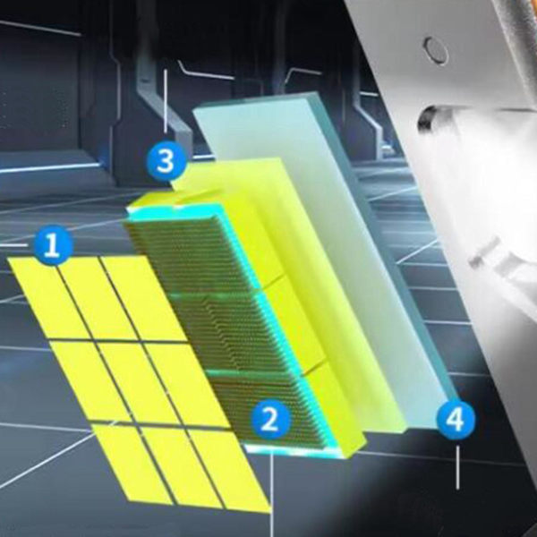 2 stk. Generiske H4 LED-pærer 12V 100W Højeffekt Udskiftnings LED-tågelygter