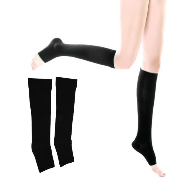 Outdoor Sport Kompressiosukat Ohenevat pohkeen laskimot elastiset sukat paineen suonikohjuja muotoilevat Blackopen toe