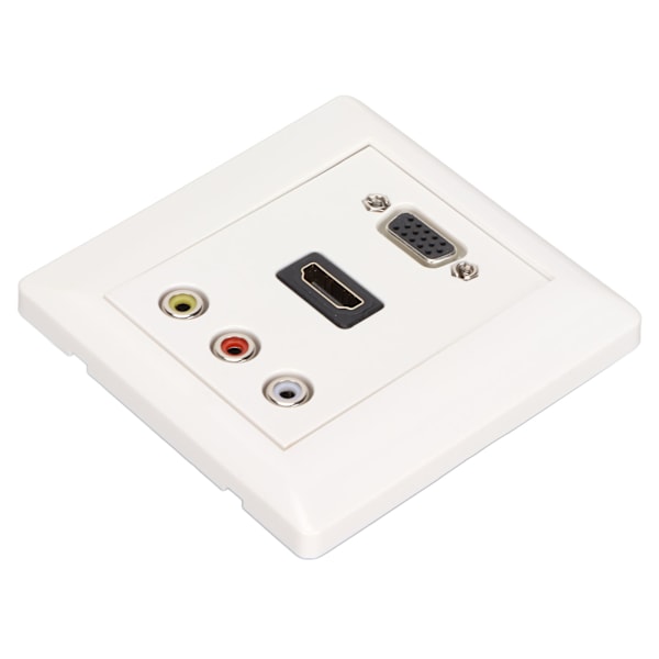 HD Multimedia Interface 3RCA VGA vägguttag 4K hög upplösning 3 i 1 multimediapanel för hemmakontor