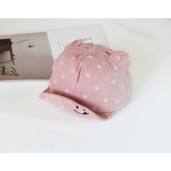 Bomulls babyhatt flicka pojke barn solhatt justerbar sommar höst gul