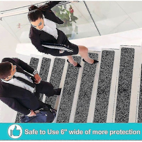 Selvklebende Antiskli Tape For Trapper, Friksjon, Slitesterk For Sikkerhet, Stige, Innendørs, Utendørs, Høy Friksjon, 15cm X 5m, Svart