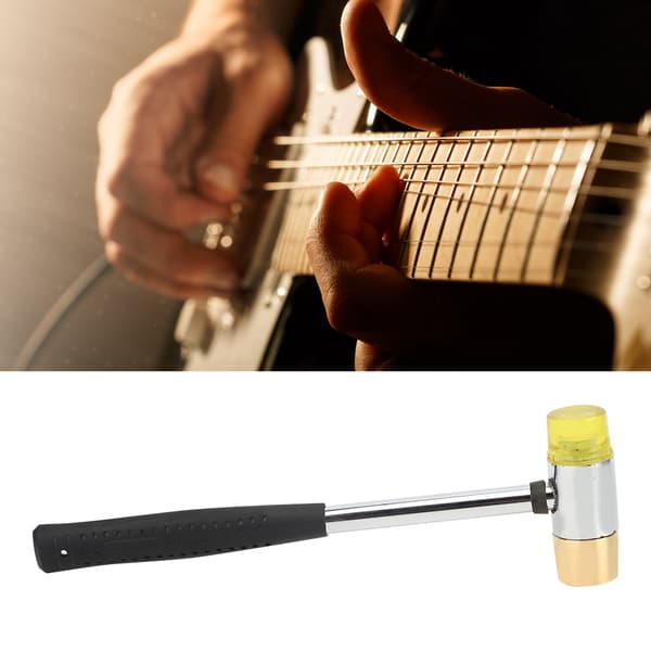 Gul Guitar Plastikhammer Messing Gummihoved Ukulele Musikinstrument Tilbehør