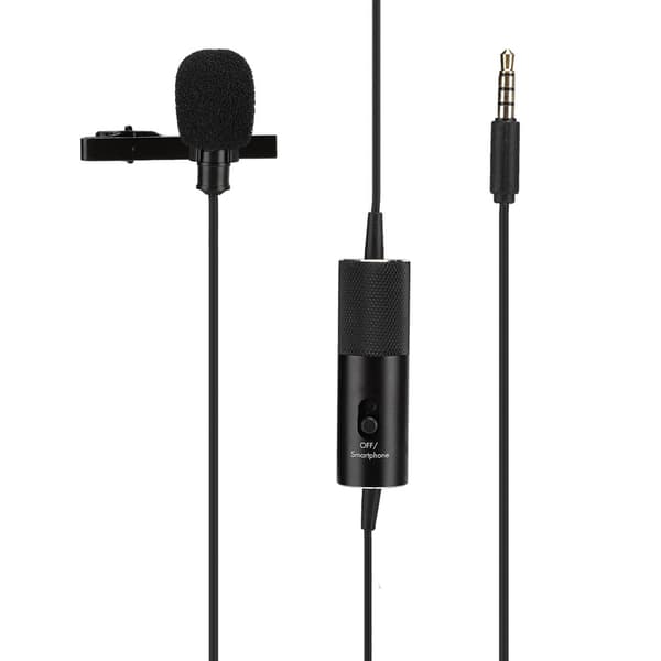 Universell kablet krageklips kondensatormikrofon Mini Studio Audio Mic for telefonkamera bærbar PC