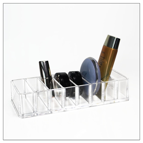 8 Slots Cosmetic Organizer -jauheen säilytyslaatikko Kotitalouksien naisten case Kosmeettisten tuotteiden säilytysastia