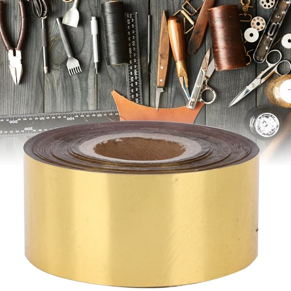Varmstämplingsfolie Papper Läder Tyg Förpackningslåda DIY Dekorationsaccessoarer 3cm Bredd 120 Meter/Rulle Guld