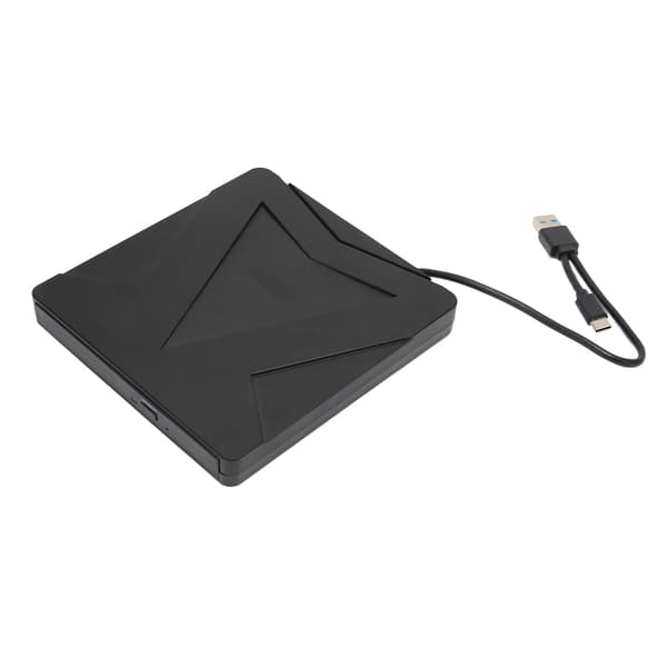 Extern DVD-enhet 5 Gbps USB3.0 Typ C Dubbelt gränssnitt Slim bärbar multifunktionell CD DVD-brännare för datorer Svart