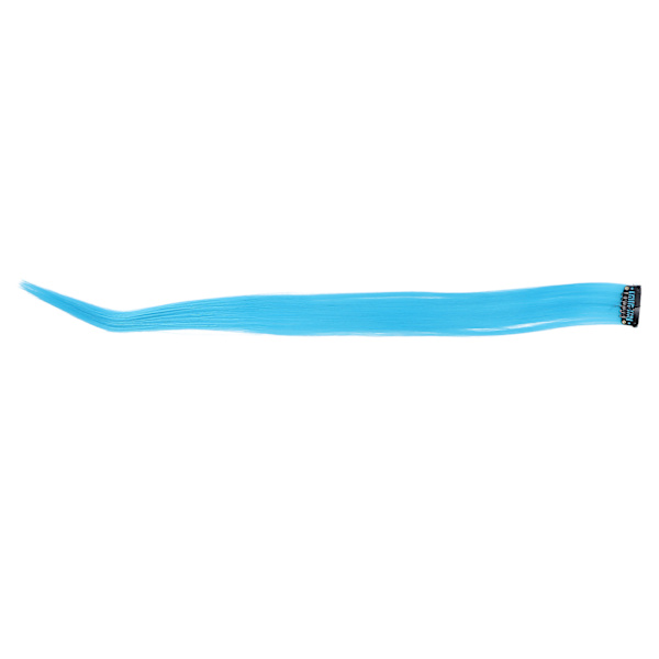 Colored Clipin Hair Extensions Highlight Synthetic Party One Piece Hair Extensions (blå)