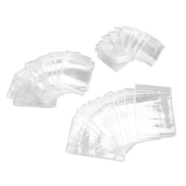 120 stk klare smykkeposer fortykket oksidasjonsmotstand PVC klare smykker Ziplock poser for øredobber Ringer smykker