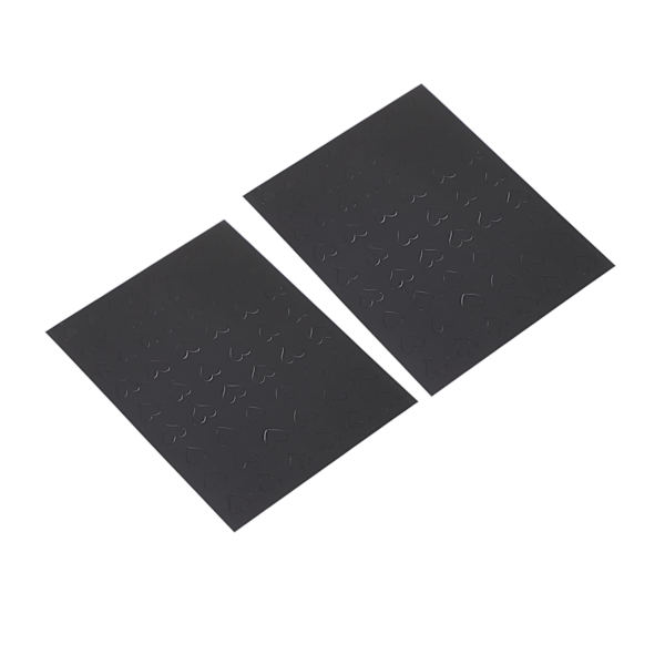 10 ark hjärtformade mönster Nagelutskrift Stencildekal Gör-det-själv ihåliga nageldekorer Malldekoration