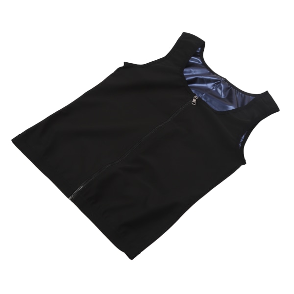 Män Sweat Vest Blå Inre Dragkedja Fast Torr Waist Trainer Linne för Man