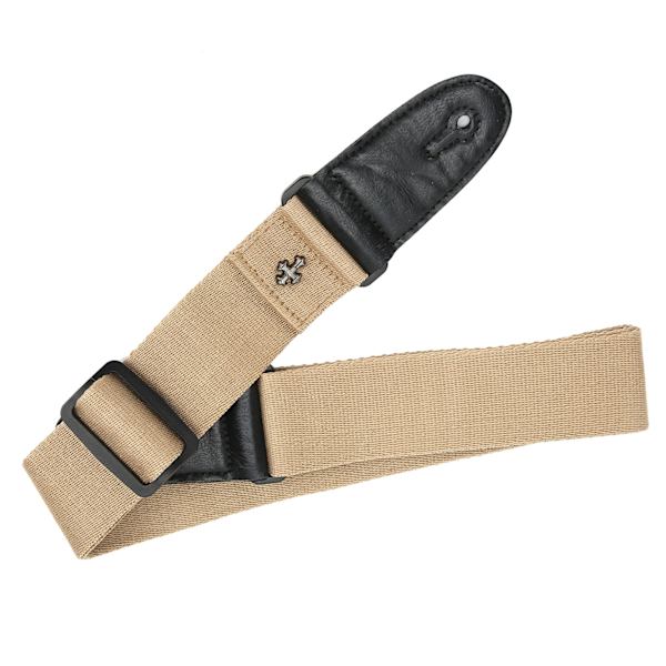 Gitarrband Bomull PU Bälte Elgitarr/Folk/Akustisk/Bas Musikinstrument Tillbehör Khaki