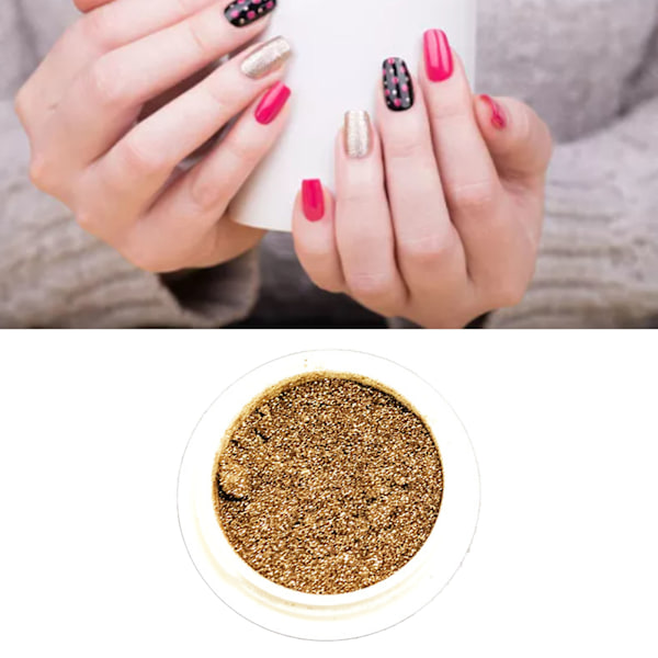 Spegelspegelseffekt nagelpulver Galvanisering metalliskt spegelpigmentpulver för nagelkonstdekoration MJ 01B