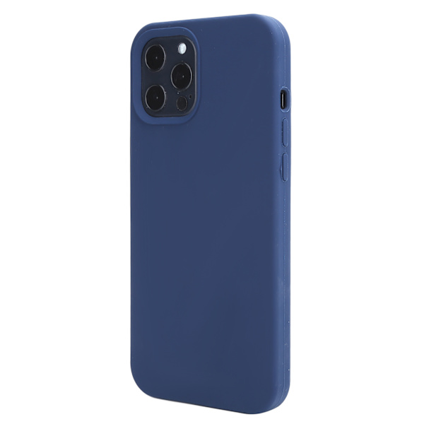 Mobiltelefon Cover Flydende Silikone Stødsikkert Telefonbeskyttelsesdæksel til iPhone 12 ProMaxBlå