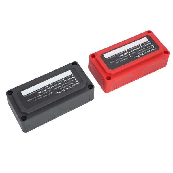 1 par samleskinneboks 200A 4 X M10 3/8in pinner samleskinneterminalblokk for biler bobiler lastebiler yachter DC12 til 48V
