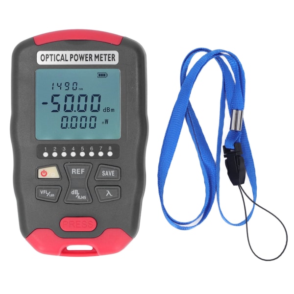Optisk fiber-effektmeter 3 i 1 optisk effekt-tester 15KM visuel fejlfinder RJ45 netværkstester med LED-lys -50 til +26dBm