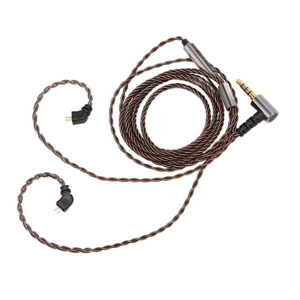 Øretelefonoppgraderingskabel 2 pins 0,78 mm 3,5 mm rettvinklet utskifting av ørepropper med mikrofon for AS10 AS06 ZST ZS3 ES4