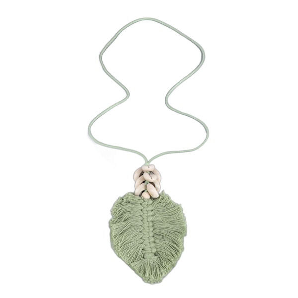 Bladformad halsband bohemisk lantlig stil vardagligt halsband långt tofshänge handgjort halsband grönt