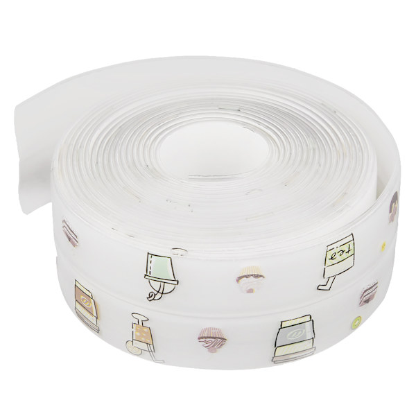 3,8 cm x 3,2 m PVC tyylikäs keittiö kylpyhuoneen rakojen tiivistysnauha vedenpitävä homeenestotiivistysteippi tarra (läpinäkyvä kahvi jälkiruoka)