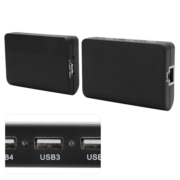 Nettverksutvider for RJ45 T568b 480mbps Hub Adapter USB2.0 Splitter Box 100-240V 100MEU Plugg