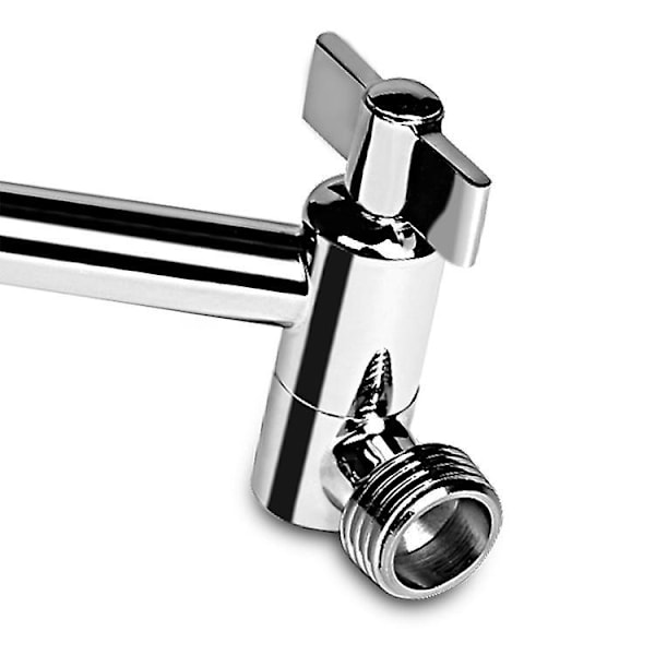 Justerbar Duschhuvud Förlängningsarm 28 cm Mässing Duscharm Förlängningshårdvara Borstad Nickel Väggmonterad Duschhuvud