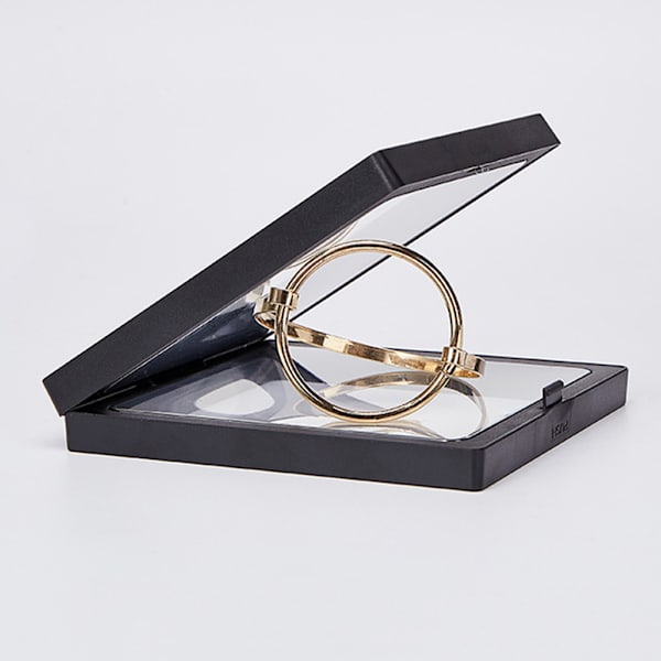 10 stk. 3D flydende ramme display case fritstående flydende smykkeopbevaringskasse til mønter mineraler ure 3,54x3,54in sort
