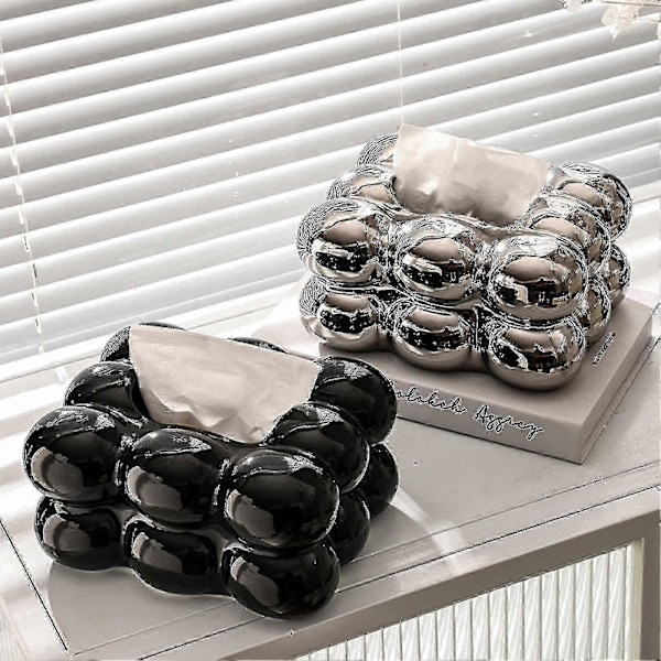 Tissue Box Hög Kapacitet Dammtät Marshmallow Form Tissue Case TA vit