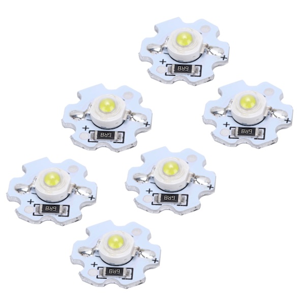 25st 5V LED-chips 200LM 1W High Power LED-lampa pärlor för gör-det-själv-belysningsarmaturerKallvit 10000K