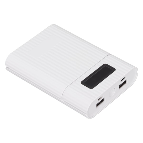 M09 4x18650 DIY Powerbank med mikroingång LED-display Svetsfri batteriförvaringsbox Vit