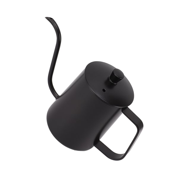 Liten kaffekjele i rustfritt stål for presis kontroll av kaffe - Gåsehalskanne for dryppkaffe - Svart - 600 ml