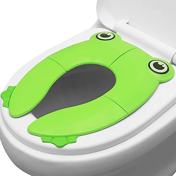 Hopfällbar toalettsits för hushåll, halkfri silikon pottsitsdyna Grön 9*13cm
