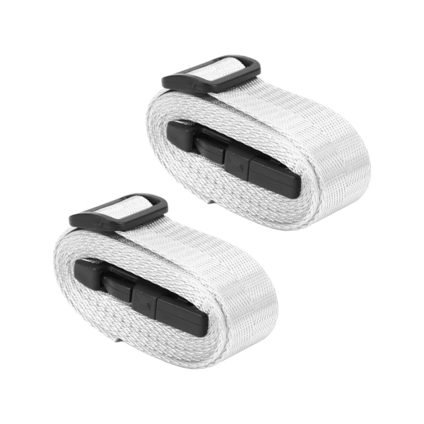 2ST Bagagerem Justerbar Bagagespänne i polyester för resor 150x2,5 cm Silver