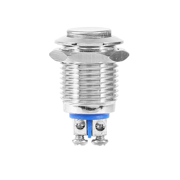 Vanntett metall 12mm startknapp Momentan trykknapp elektrisk bryter - 1 stk
