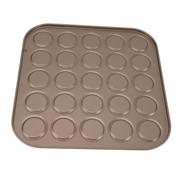 Muffin Top Pan Macaron Bakform Muffinbricka Bakform Kolstålsbakform för ugnsbakning Guld 25 hål