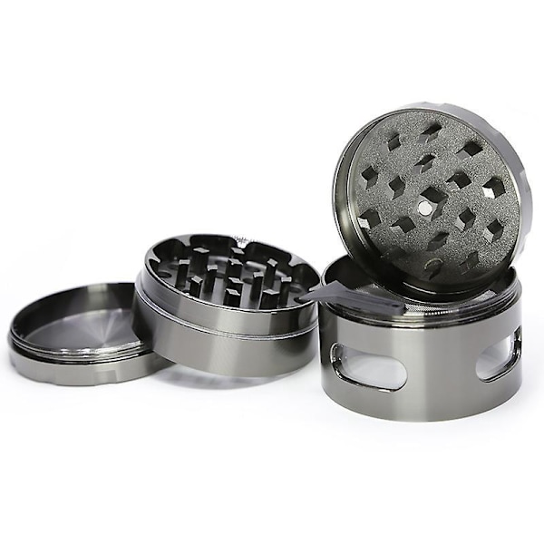 Rosmarin, Pepper, Salt og Mer - Magnetisk Lokspeiskvern med 4 deler og fint nett