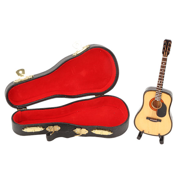 Miniatyrgitarmodell av tre Minigitarkopi Musikkinstrumentmodelldekorasjon