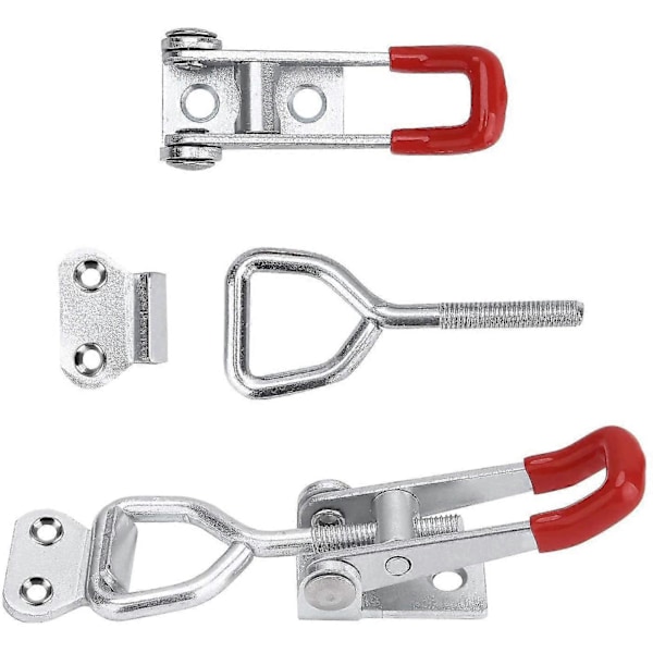 4-pack Dragspärrar Justerbart Lås Snabbkoppling Klämma Spännspak 100kg 220lb Kapacitet Håll Hasp Klämma Kraftig Pu