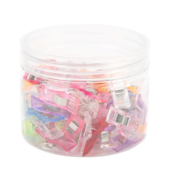 50 st Quiltklämmor Yxa Form Mix Färger Plast Syklämmor Transparens Ljus färg Tygklämmor för hantverk