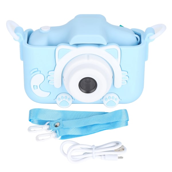 12MP Mini Cartoon Kitty -digitaalikameralelu tuplakameralla lapsille KidsBlue