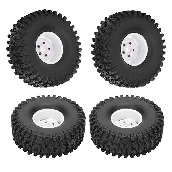4 kpl 1,9 tuuman pyörän vanteen kumirengas RC-lisävaruste sopii Axial 1/10 RC-ryömintään 120 mm Blanc
