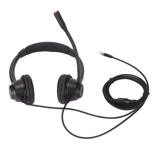 RJ9-puhelinkuulokkeiden melua vaimentavat Binaural-johdolliset matkapuhelinkuulokkeet mikrofonilla VOIP-puhelimen lankapuhelimelle