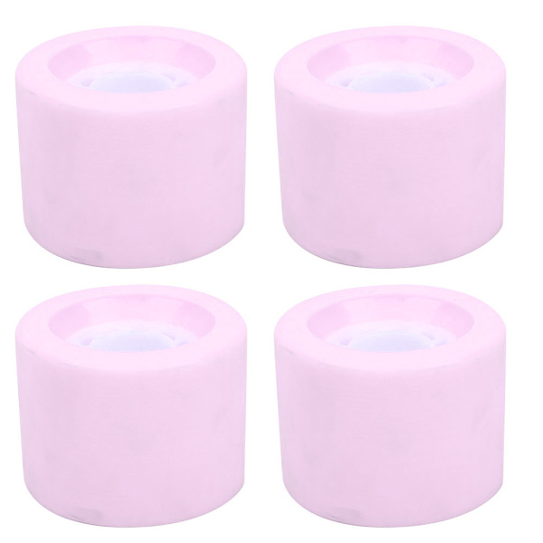 4 stk./sæt PU holdbart Longboard Dance Board Skateboard udskiftningshjul tilbehørpink