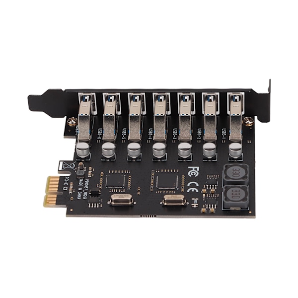 PCIE- USB 3.0 -laajennuskortti 5 Gbps nopea 4A power VIA Chip PCB ja 7 USB3.0-porttia Windowsille