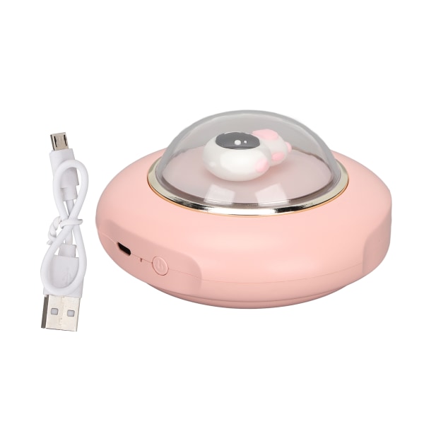 Elektrisk Håndvarmer 2 Gear Justerbar Temperatur USB Opladning Håndvarmer med Night LightPink