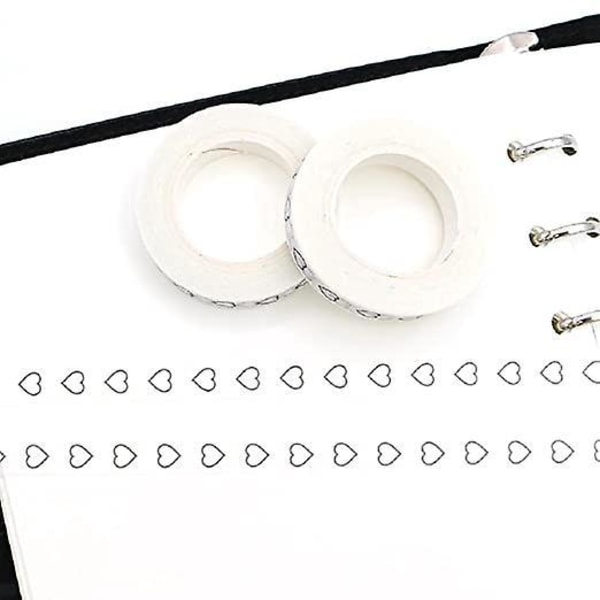 1 Rulle Svart Hjärta Tejp Hög Maskeringstejp Kontorsmaterial Bredd Självhäftande Papperstejp DIY Bok Dagbok